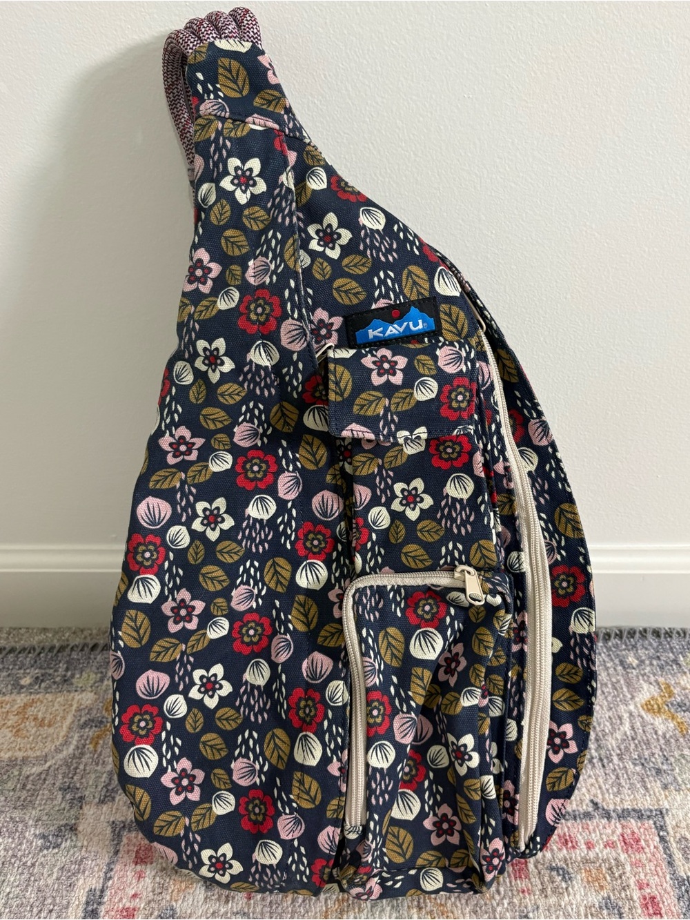 Kavu Floral Sling Bag Purse Hiking Outdoors